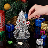 Transparent Acrylic Earring Display Stands with Paillette EDIS-WH0012-40B-4