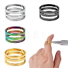 4Pcs 4 Colors Brass Rings RJEW-YW0001-05-2