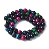 Natural Tiger Eye Beads Strands G-B133-A02-8MM-06-3