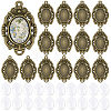 30Pcs Tibetan Style Alloy Pendant Cabochon Settings DIY-UN0008-63AB-1