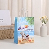 Summer Printed Paper Gift Tote Bags with Handles PW-WG5B93C-06-1