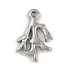 Marine Animal 304 Stainless Steel Coral Shape Charms STAS-K287-07B-P-1