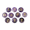 10Pcs 10 Styles Natural Amethyst Cabochons G-G193-03B-1