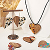  16Pcs 8 Colors Transparent Resin & Walnut Wood Pendants RESI-TA0002-16-17