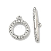Brass Micro Pave Clear Cubic Zirconia Toggle Clasps KK-G548-26P-1