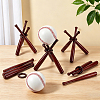 10 Sets Wooden Mini Bat Baseball Stands ODIS-TW0001-06A-4