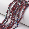 Electroplate Transparent Glass Beads Strands EGLA-A034-T6mm-Q06-1