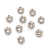 Brass Rhinestone Spacer Beads X-RB-A020-9mm-01P-2