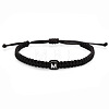 Cube with Letter Pattern Resin Beads Braided Bead Bracelets FS-WGC1D79-04-1