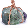 Natural African Turquoise(Jasper) Chips and Fluorite Pedestal Display Decorations G-S282-06-3