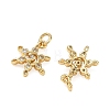 Brass Micro Pave Cubic Zirconia Charms CU-CBAF0F8-17A-G-2