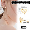 20Pcs Brass Stud Earrings KK-BBC0004-63-2