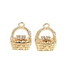 Brass Pave Clear Cubic Zirconia Pendants KK-C168-11G-1