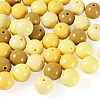 40Pcs 4 Colors Opaque Acrylic Beads MACR-TA0002-98-3