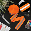 Reflective Polyester Ribbons SRIB-WH0011-475B-1-4