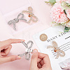 4Pcs 2 Colors Alloy Crystal Rhinestone Wedding Shoe Decorations FIND-CP0001-41A-3