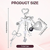 1Pc Heart with Bowknot Alloy Pendant Decorations KEYC-BM0001-22-2