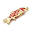 Brass Enamel Pendants KK-CBAEEA8-09A-G-2