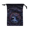 Velvet Tarot Cards Storage Drawstring Bags ZODI-PW0002-06B-1