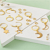 Brass Huggie Hoop Earring Findings & Open Jump Rings KK-TA0007-83G-36