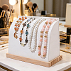 2Pcs PU Leather Necklace Organizer Display Stands NDIS-HY0001-02-4