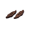 2-Hole Crocodile Wood Buttons BUTT-Q046-01B-2