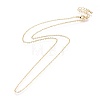 Brass Cable Chain Necklaces Making MAK-L025-06G-2