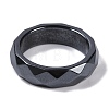 Magnetic Synthetic Hematite Finger Ring for Men Women RJEW-A047-01A-2