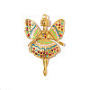 304 Stainless Steel Enamel Big Pendants STAS-OY008-83G-1
