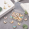 32Pcs 8 Style Alloy Enamel Rhinestones Pendants ENAM-TA0001-26LG-5