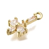 Brass Pave Cubic Zirconia Pendants KK-Q048-26G-2