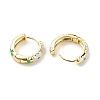 Flower Enamel Hoop Earrings EJEW-G290-03G-D-2