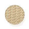 Texture Theme Round Brass Stamp Head AJEW-M036-01E-G-2