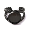 304 Stainless Steel Cuff Ring Components STAS-P454-01C-B-2