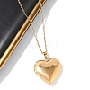 304 Stainless Steel Heart Locket Pendant Cable Chain Necklaces for Women LS-NJEW-M050-04E-G-1