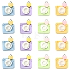 20Pcs 4 Colors Opaque Resin Pendants RESI-YW0005-42-1