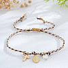 Religion Brass & Natural Shell Charm Bracelets KR4902-8-1
