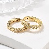 Brass Micro Pave Clear Cubic Zirconia Huggie Hoop Earrings EJEW-L231-44G-1