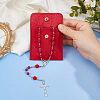 Imitaiton Round Pearl with Resin Flower Rosary Bead Necklaces NJEW-DC0001-23B-3
