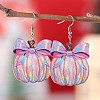 Pumpkin with Bowknot Acrylic Dangle Earrings FS-WG872E3-01-1