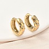 304 Stainless Steel Rhinestone Hoop Earrings EJEW-K268-72G-1