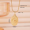 304 Stainless Steel Sun Pendant Necklaces for Women WGCF58B-04-1