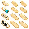 12Pcs 4 Sizes 201 Stainless Steel Oval Jewelry Plate ODIS-WA0001-34A-1