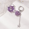 Valentine's Day Heart 304 Stainless Steel Hoop Earrings EJEW-TA00799-03-1