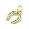 Brass Micro Pave Claer Cubic Zirconia Charms KK-H475-44G-2