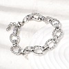 304 Stainless Steel Link Chain Bracelets for Women Men BJEW-L720-02P-2