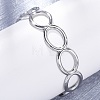 304 Stainless Steel Cuff Bangles for Women BJEW-D306-02P-4