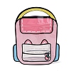 2Pcs Backpack Shaped Plastic Gift Storage Resealable Bags with Handles PL-CBADA12-01B-3