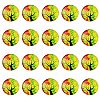 Half Round/Dome Tree Pattern Glass Flatback Cabochons for DIY Projects GGLA-YW0001-14M-1