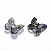 Transparent Spray Painted Glass Charms LS-GLAA-T016-22E-2